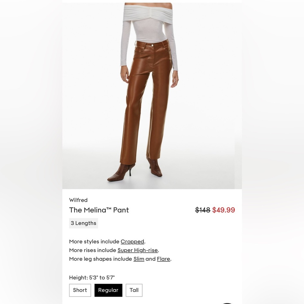 Aritzia Wilfred Melina Pant